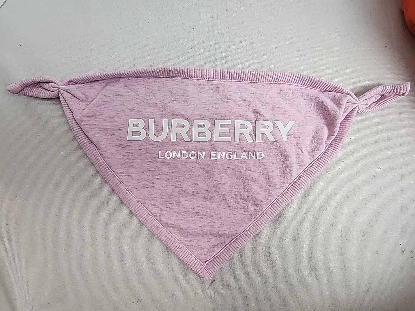 One Size BABY Authentic BURBERRY London Bandana Bib Pink Logo Infant Priority