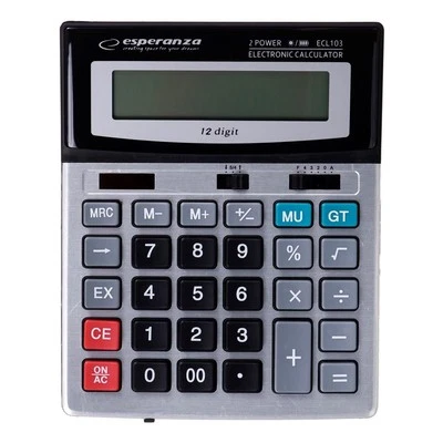 [ECL103] ESPERANZA Calculatrice EULER de Bureau Solaire ECL103 - 12 Chiffres
