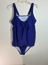 NWT Two Piece Swimsuit Tankini Blue Summer Beach Vacation Blue Size XL