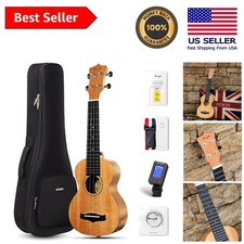 All-in-One 21" Soprano Ukulele Set - Solid Mahogany with Tuner, Case  More