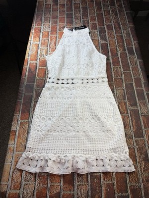 Eilly Bazar White Lace Crochet Dress Size M NWT
