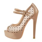 Women Mary Jane Pumps Peep Toe Mesh Fishnets Sandals Wedding Stilettos US12 — photo 3