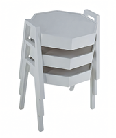 Couchtisch-Set Aus Holz In Weiß Modern Und Stilvoll