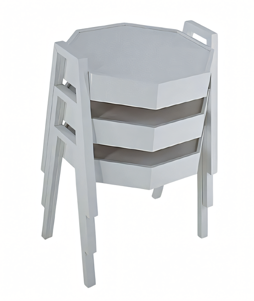 Couchtisch-Set Aus Holz In Weiß Modern Und Stilvoll-image