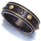 Auth GUCCI Ring Icon Studs US7.75 18K 750 Yellow Gold