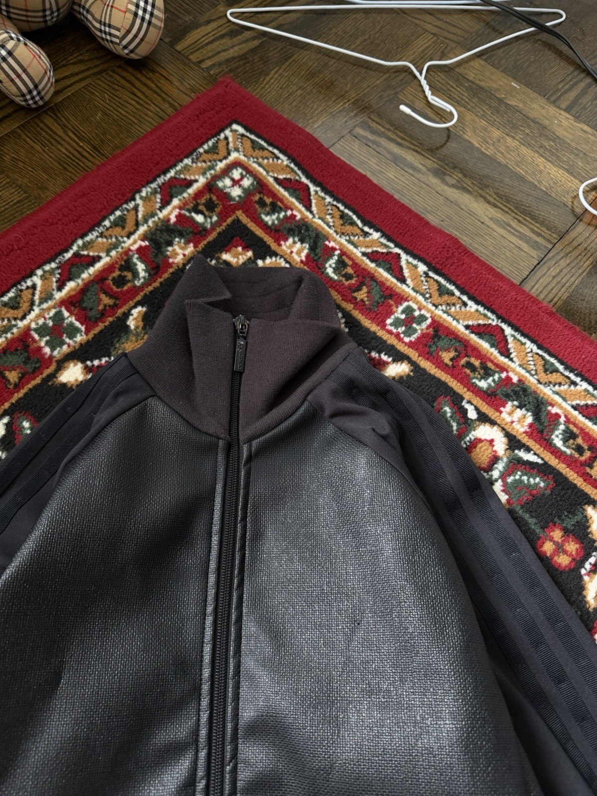 Vintage Adidas Crooked Tongues BK3 Adicolor Black Series Track Bomber Jacket S image 9