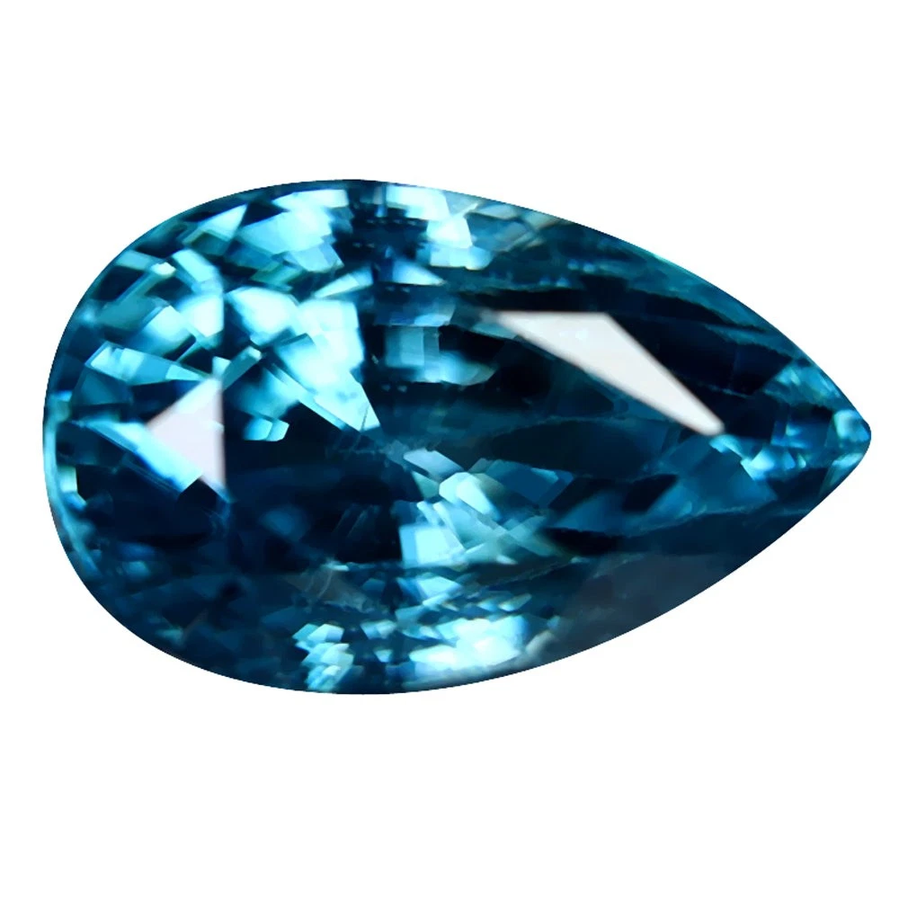 LOT De 63.5 Carats De Zircons Naturels Bleus - Taille Poire - 66 Pièces
