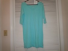 LILLY PULITZER WOMEN'S S SPA BLUE PRIMA COTTON ELIZA V-NECK T-SHIRT DRESS