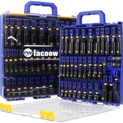 Magnetisch Stecknuss Set für Schlagbohrer 55 Stück - metrisch SAE Nüsse Adapter