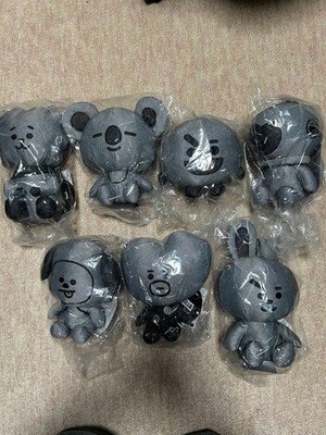 BT21 Denim Plush Toy Set of 7 Official Characters Soft Dolls New