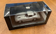 1:43 Minichamps 1963 Chevy Corvette Stingray Coupe - 1 of 2112 - SEBRING SILVER