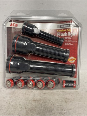#ad #ad Ace Hardware Comfort Grip 3 Pack Flashlights W Batteries New $15.00