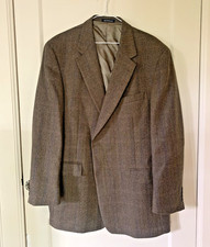 Austin Reed London Suit Jacket Mens 46R Gray Bue Check Blazer Sportcoat