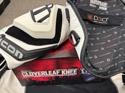 ICON Cloverleaf  CE Knee Sliders pucks, strap on. Roadracing or street. D30