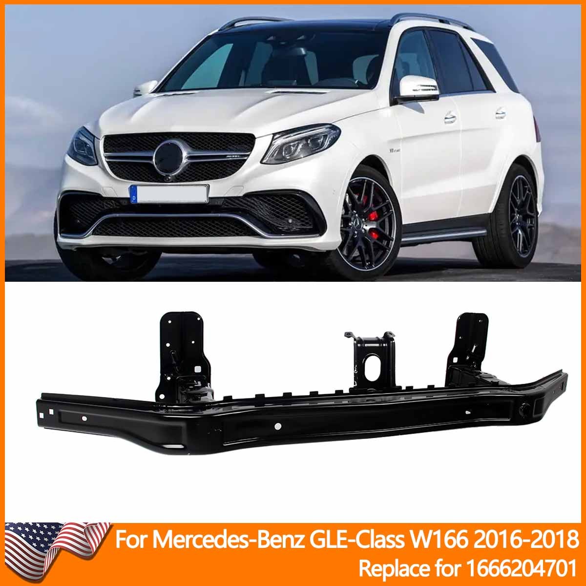 For Benz GLE Class W166 2016-18 Front Bumper Reinforcement Impact Bar 1666204701