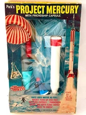 Vintage 1962 PARK'S PROJECT MERCURY Water Rocket # 510 w Friendship Capsule NMIB