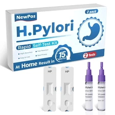 H Pylori Test Kit – 2 PCS H. Pylori Test, H-Pylori Stool (Antigen) Self-Test Fo