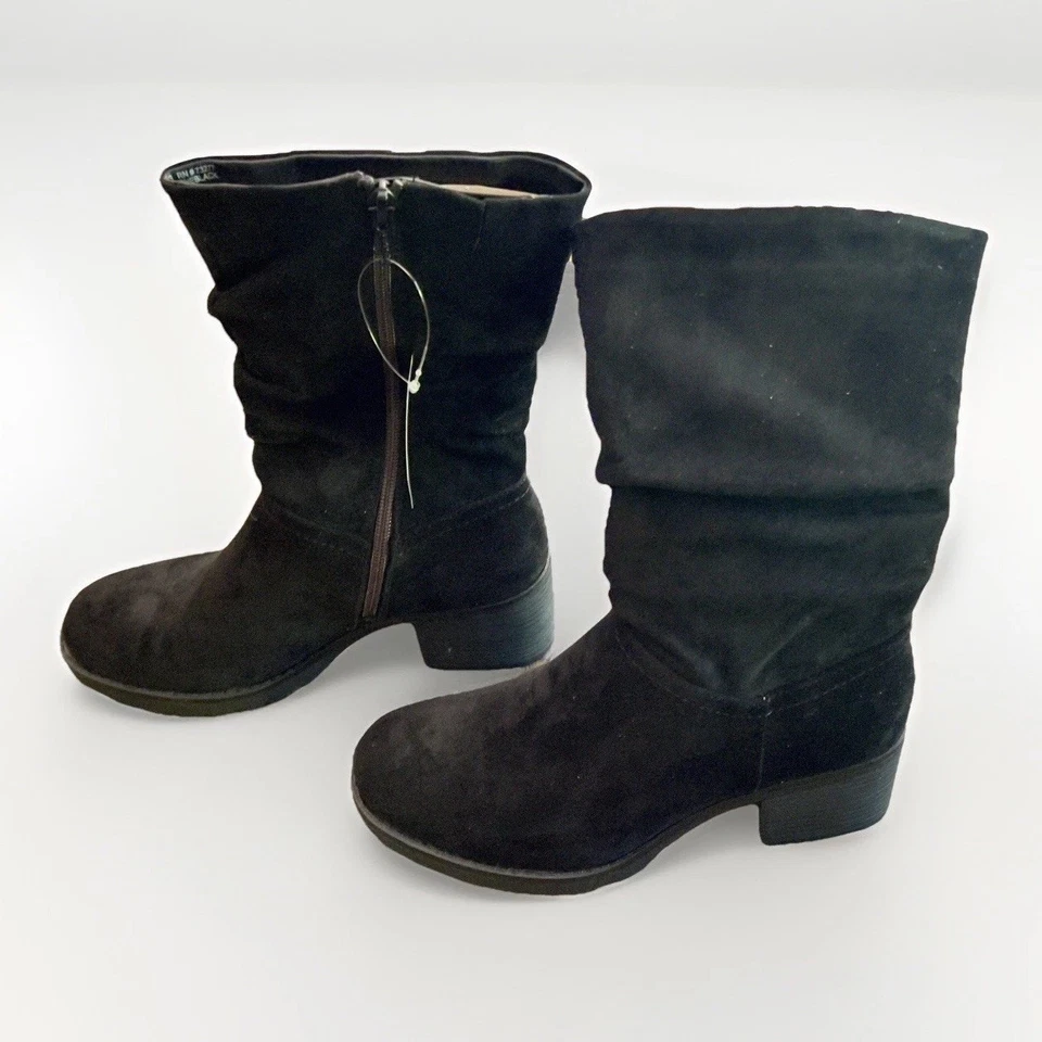 Sonoma Women's Saxophone Black Stacked Slouch Mid Shaft Boots Size: 7.5 - Image 2 of 4