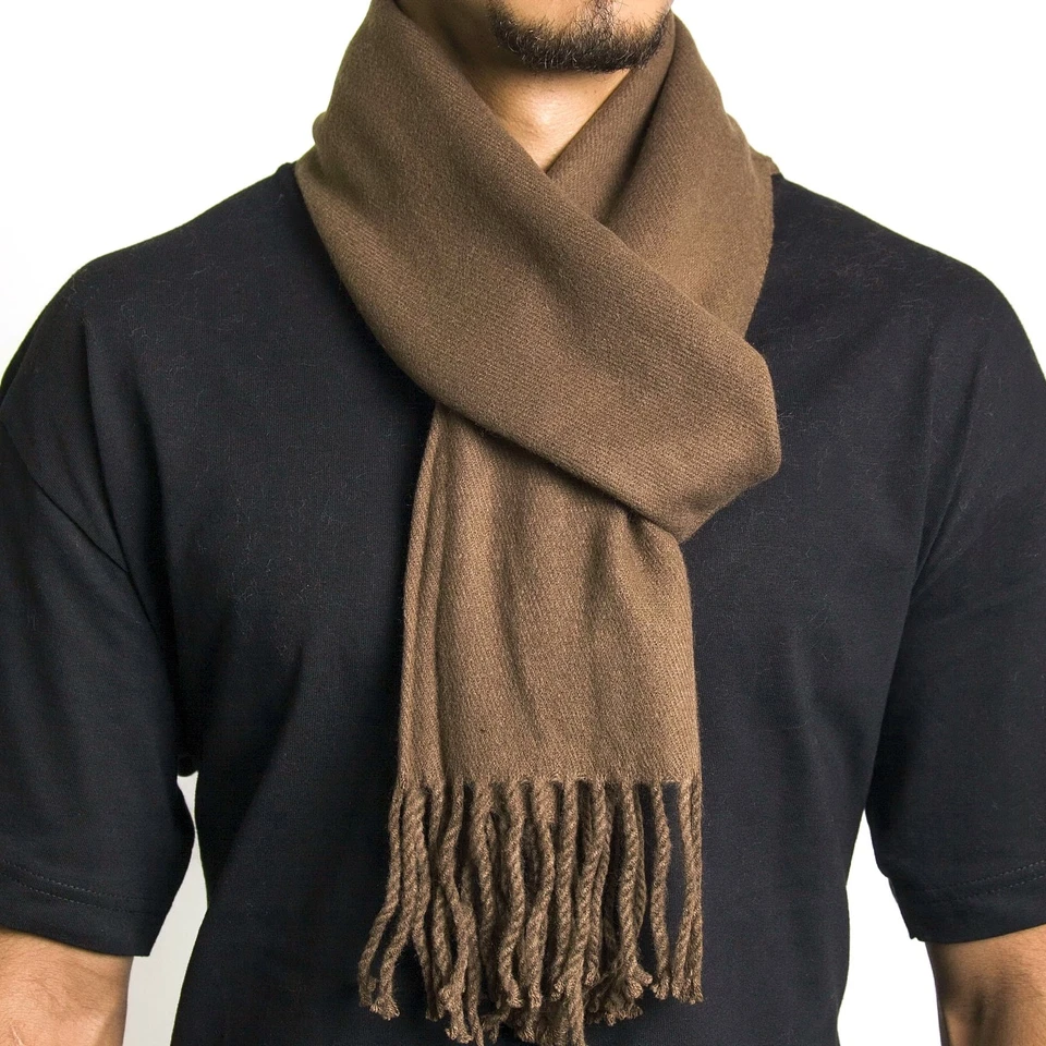 Alpine Swiss Mens Plaid Scarf Soft Winter Shawl Lightweight Cold-Weather Gear - Image 2 of 4