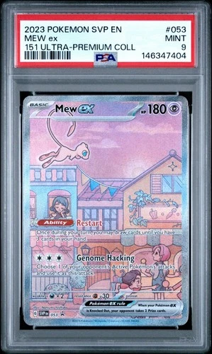 POKEMON MEW ex 2023 SV BLACK STAR PROMO 151 ULTRA-PREMIUM COLL #053 PSA 9