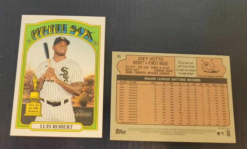 2021 Topps Heritage Baseball Wrong Back ~ You Pick (From Dropdown List) - Image 3 of 4