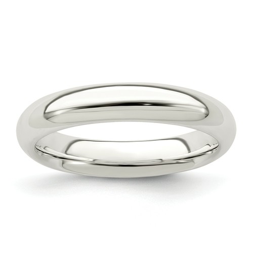 Sterling Silver Polished 4mm Comfort Fit Unisex Wedding Band Sizes 4 to 13.5 - Picture 11 of 24