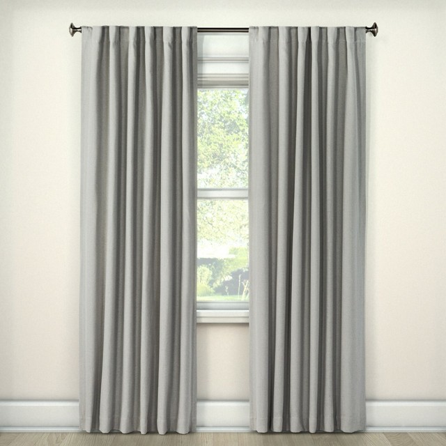Threshold Linen Look Lightblocking Curtain Panel Gray Size 50 Threshold Linen Look Lightblocking Curtain Panel Gray Size 50 X84