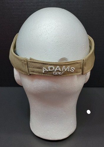 ADAMS Golf ~A12 Fast 12~ Tan & White Embroidered Golf Visor - Hat - Adjustable - Picture 3 of 6