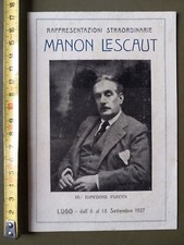 M.° Giacomo Puccini - Manon Lescaut al Teatro Rossini, Lugo, 8-18 settembre 1927