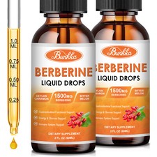  2pack Berberine Liquid Drops 1500mg Ceylon Cinnamon Heart Health  Immune