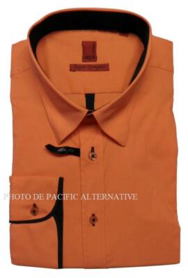Chemise Homme MGB Taille 42/L Vert - Coton Manches Longues Style Costume - NEUF
