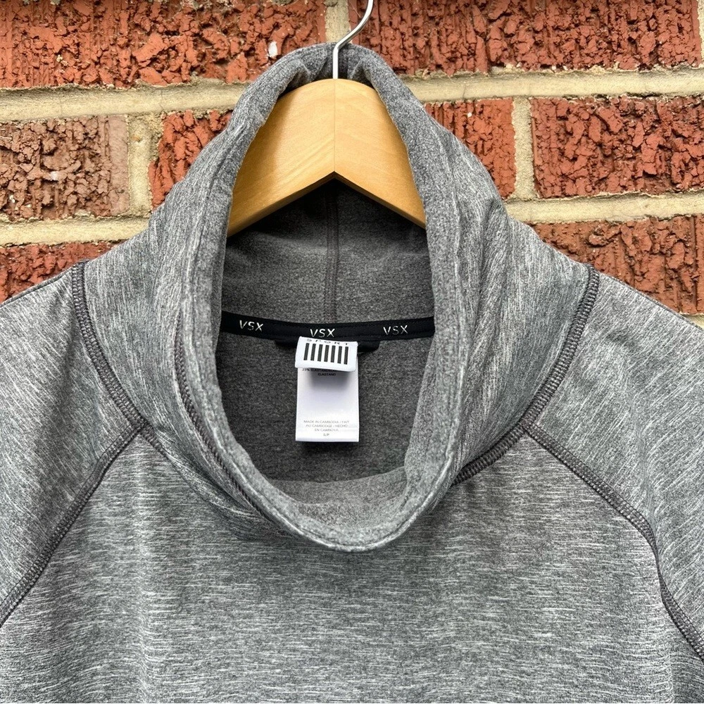 UNDERCOVER Felpa con cappuccio atletica sportiva Victoria's Secret grigia heathered collo a guscio