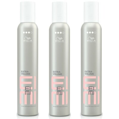 Wella EIMI Extra Volume 3x 300ml Styling Volumen-Mousse / starken Halt Grad 3