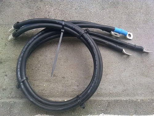 4 Liaisons Fil/câble 3m TGBT 70 Mm² HO7-VK Avec Cosses (occasion, Bon état)