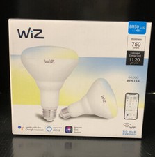 BRAND NEW WiZ Connected Light Bulbs LED WiFi Smart White 750LM Voice BR30