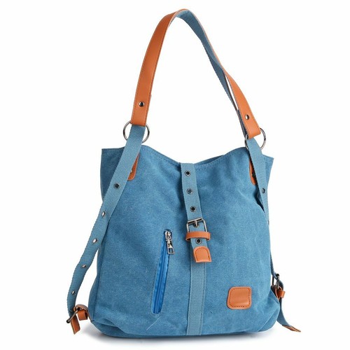 Women Casual Handbag Canvas Shoulder Bags Tote Travel Bag Backpack School Bag - Picture 15 of 16