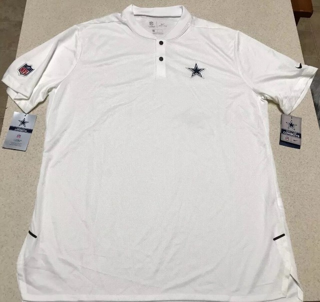 Nike Dallas Cowboys White Sideline Elite Performance Polo $85 Menâs Size Large | eBay