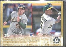 2015 Topps Update Gold Rookie #US54 Max Muncy and Tyler Ladendorf No 899 of 2015
