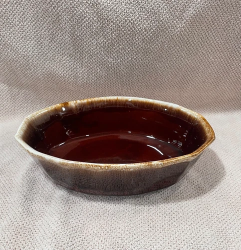 Vintage Mccoy Pottery Brown Drip Glaze Serving Dish Large 7071 USA