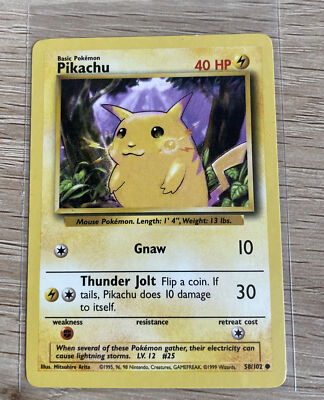 ポケモンカードゲーム 1999 Pikachu Yellow Cheeks 1ed PSA5 PSA 5 Excellent 1999 Pokemon Game Base Set Pikachu - Yellow Cheeks
