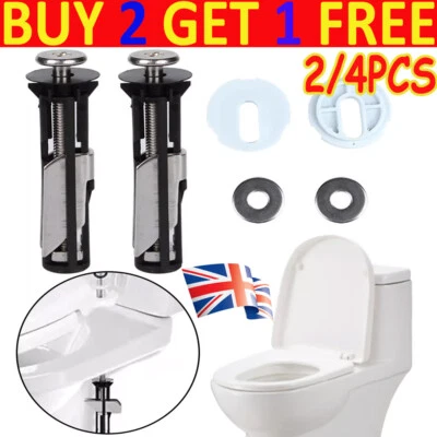 E-BESTDEAL 4pcs Toilet Fixing Screws Stainless Steel Toilet Seat Bolts Replacement Parts UK