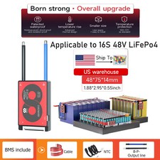 Daly BMS 16S 48V 40A-60A LiFePo4 Battery Protection Board with Balance NTC
