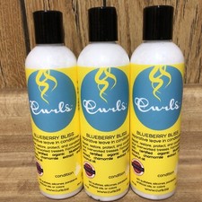 3 Pack Curls Blueberry Bliss Reparative Leave In Conditioner 8oz Each New