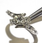 GIA 14k white gold .81ct VS1 H radiant princess diamond engagement ring 3.4g 6 — photo 7
