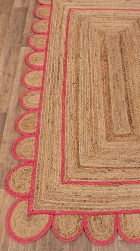 Jute Rug Carpet 100% Natural Area Jute Rug Living Decor Modern Handmade Braided - Picture 5 of 6
