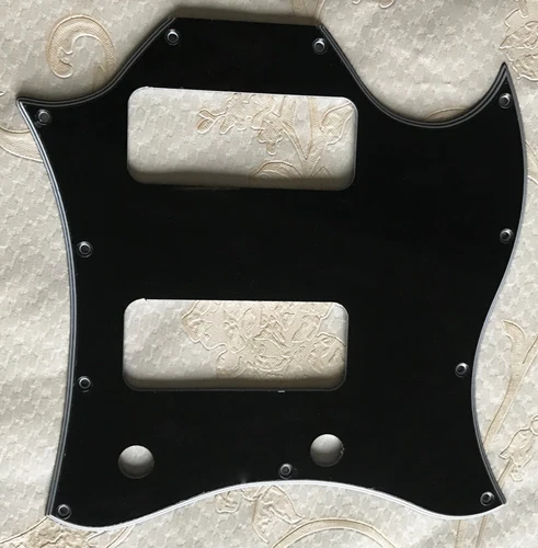 Custom For Gibson SG P90 Without Pickup Mounting Holes Pickguard,5 Ply Black