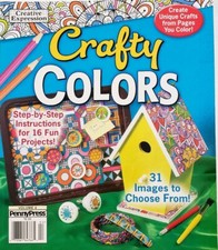 Creative Expression Crafty Colors Volume 4 coloring book adults FREE SHIPPING CB