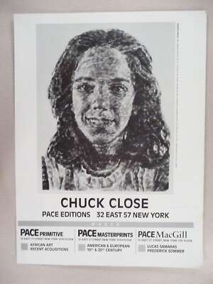 Chuck Close MAGAZINE AD - 1986