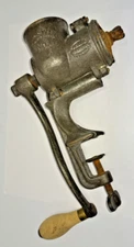 MEAT Grinder - RUSSWIN No.1 - WOOD Handle - 1920s - Canada - Antique