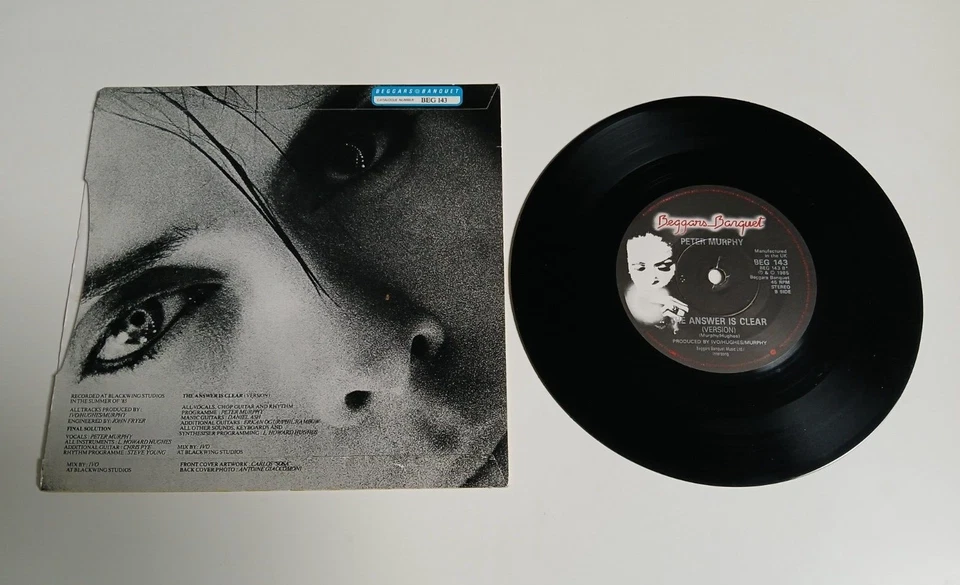 PETER MURPHY FINAL SOLUTION VINYL 7" SINGLE BEGGARS BANQUET 1985 DISC NEAR MINT - Image 2 of 2